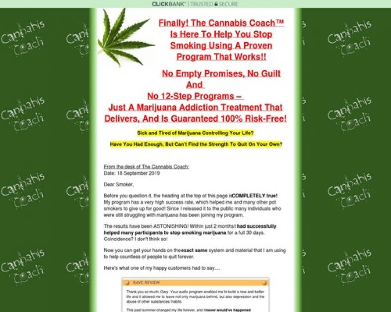 Hashish Coach&commerce; – Straightforward Give up Marijuana Habit Audio Program