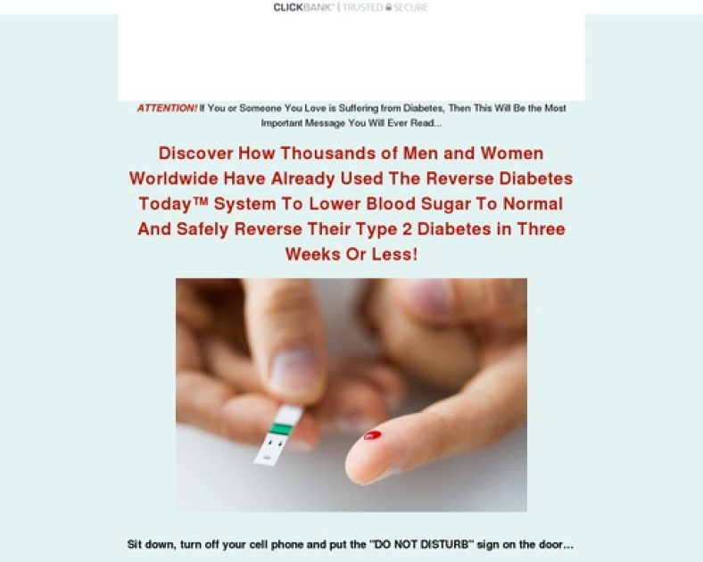 "REVERSE DIABETES TODAY" – Your Diabetes Treatment – Official Web site