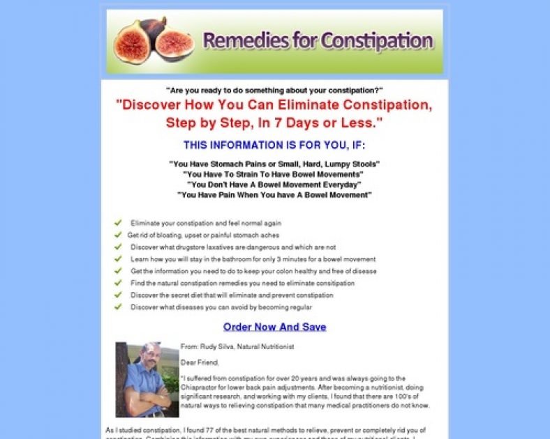 Natural Remedies for Constipation – "The Natural Way"